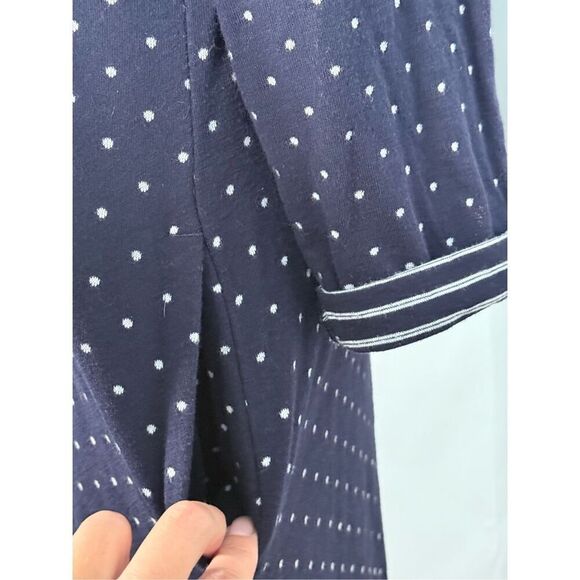 Talbots Shift Dress Womens LP Blue White Polka Dot Coastal Grandma Cottagecore - Picture 7 of 10